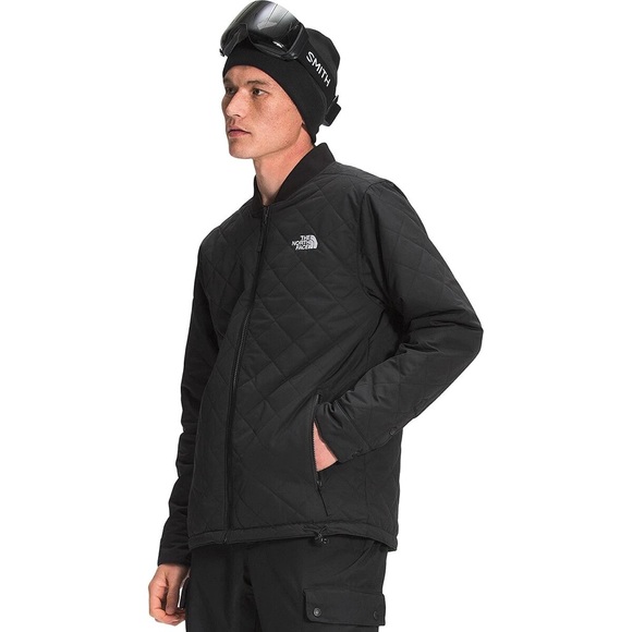 The North Face Mens Jester Reversible Quilted Bomber Jacket Medium Black Blue - Picture 10 of 16